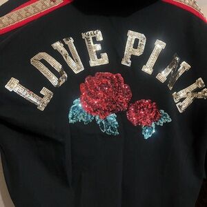 Victoria's Secret Pink Label Black sweatshirt vintage sz M